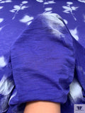 Ethereal Rose Printed Tissue Cotton Jersey Knit - Persian Indigo / Pale Aqua