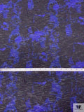 Abstract Printed Tissue Cotton Jersey Knit - Persian Indigo / Black