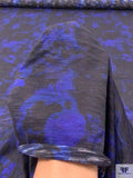Abstract Printed Tissue Cotton Jersey Knit - Persian Indigo / Black
