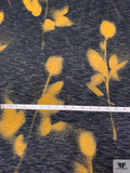 Ethereal Rose Printed Tissue Cotton Jersey Knit - Ochre / Black