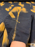 Ethereal Rose Printed Tissue Cotton Jersey Knit - Ochre / Black