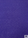 Pixeled Squares Printed Tissue Cotton Jersey Knit - Persian Indigo / Nude