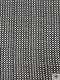 Geometric Printed Tissue Cotton Jersey Knit - Black / Beige