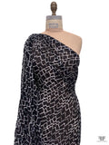 Reptile Inspired Printed Tissue Cotton Jersey Knit - Black / White