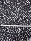 Reptile Inspired Printed Tissue Cotton Jersey Knit - Black / White