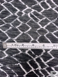 Reptile Inspired Printed Tissue Cotton Jersey Knit - Black / White