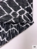 Reptile Inspired Printed Tissue Cotton Jersey Knit - Black / White