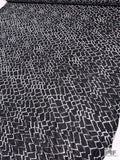 Reptile Inspired Printed Tissue Cotton Jersey Knit - Black / White