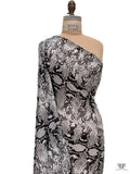 Snakeskin Printed Tissue Cotton Jersey Knit - Off-White / Black