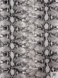 Snakeskin Printed Tissue Cotton Jersey Knit - Off-White / Black