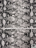 Snakeskin Printed Tissue Cotton Jersey Knit - Off-White / Black