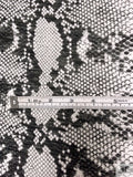 Snakeskin Printed Tissue Cotton Jersey Knit - Off-White / Black