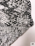 Snakeskin Printed Tissue Cotton Jersey Knit - Off-White / Black