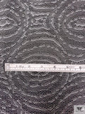 French Double-Scalloped Fine Chantilly Lace - Diamond White