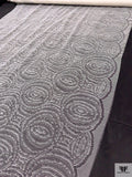 French Double-Scalloped Fine Chantilly Lace - Diamond White