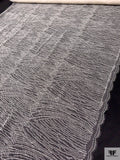 French Single-Scalloped Fine Chantilly Lace - Silk White