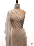 French Single-Scalloped Fine Chantilly Lace - Silk White