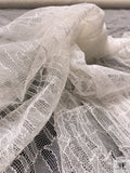 French Single-Scalloped Fine Chantilly Lace - Light Ivory