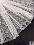 French Single-Scalloped Fine Chantilly Lace - Light Ivory