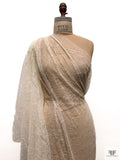 French Double-Scalloped Floral Fine Chantilly Lace - Light Ivory
