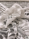 Double-Scalloped Wavy Fine Lace - Silk White