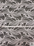Double-Scalloped Wavy Fine Lace - Silk White
