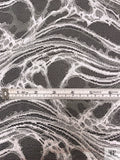Double-Scalloped Wavy Fine Lace - Silk White