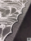 Double-Scalloped Wavy Fine Lace - Silk White