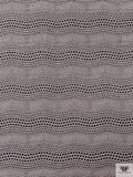 French Double-Scalloped Chevron-Like Fine Lace - Light Ivory