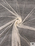 French Double-Scalloped Chevron-Like Fine Lace - Light Ivory