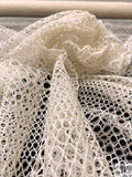 French Double-Scalloped Chevron-Like Fine Lace - Light Ivory