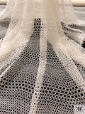 French Double-Scalloped Chevron-Like Fine Lace - Light Ivory