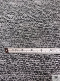 French Double-Scalloped Corded Fine Chantilly Lace - Silk White
