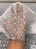 French Lightly Corded Chantilly Lace - Light Ivory