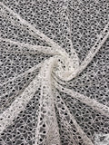 French Lightly Corded Chantilly Lace - Light Ivory
