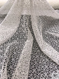 French Lightly Corded Chantilly Lace - Light Ivory