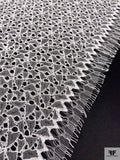 French Lightly Corded Chantilly Lace - Light Ivory
