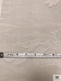 French Floral Bouquet Corded Lyon Lace Applique - Silk White