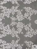 French Double-Scalloped Floral Lyon Lace with Cording - Light Ivory