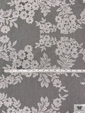 French Double-Scalloped Floral Lyon Lace with Cording - Light Ivory