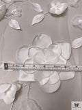 Bridal Tulle with Beaded Embroidery and 3D Flowers 3-Piece Skirt Set - Light Ivory
