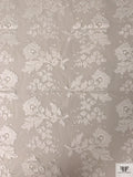 French Double-Scalloped Floral Fine Chantilly Lace - Light Ivory