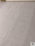 French Double-Scalloped Floral Chantilly Lace - Light Ivory