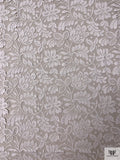 French Double-Scalloped Floral Chantilly Lace - Light Ivory