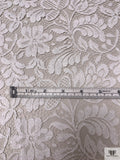 French Double-Scalloped Floral Chantilly Lace - Light Ivory
