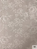 French Double-Scalloped Floral Chantilly Lace - Light Ivory