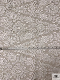 French Double-Scalloped Regal Floral Chantilly Lace - Light Ivory