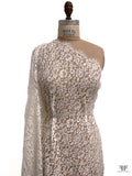 French Double-Scalloped Floral Chantilly Lace - Light Ivory