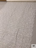 French Double-Scalloped Floral Chantilly Lace - Light Ivory