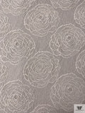 French Bold Corded Floral Circles Chantilly Lace - Light Ivory